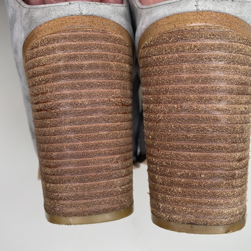 Steve Madden Nollla Suede Open Toe Stack Heel Mul… - image 4